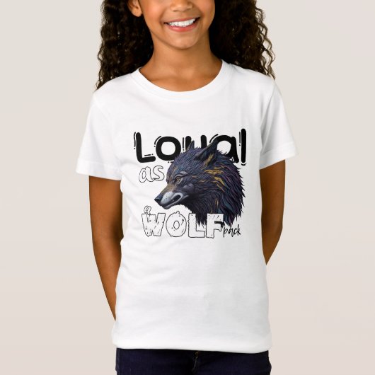 Loyaal als een wolf pack t-shirt (Voorkant)