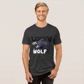 Loyaal als een wolf pack Tri-Blend shirt (Voorkant volledig)