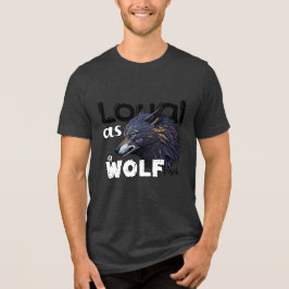 Loyaal als een wolf pack Tri-Blend shirt