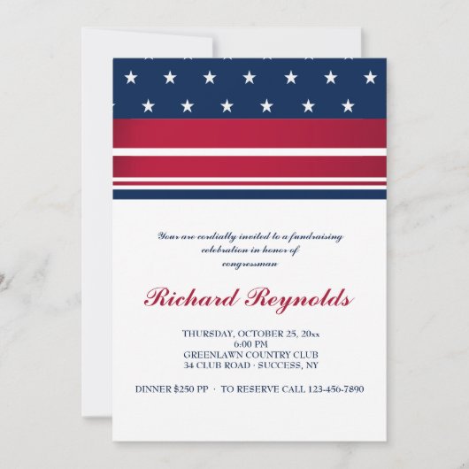 Loyal American Patriotic Invitation Kaart (Voorkant)