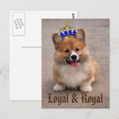 Loyal and Royal Corgi Puppy Briefkaart (Voorkant / Achterkant)