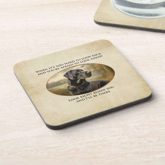 Loyal Black Lab Bier Onderzetter (Linkerzijde)