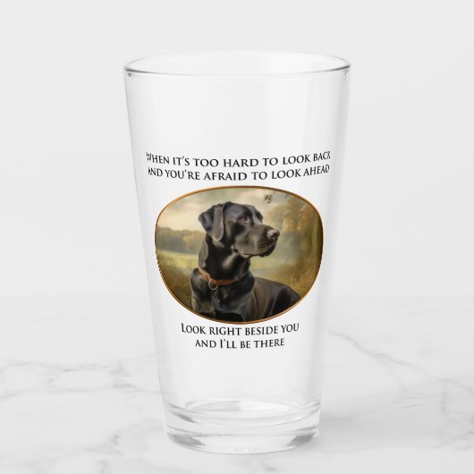 Loyal Black Lab Glas (Voorkant)