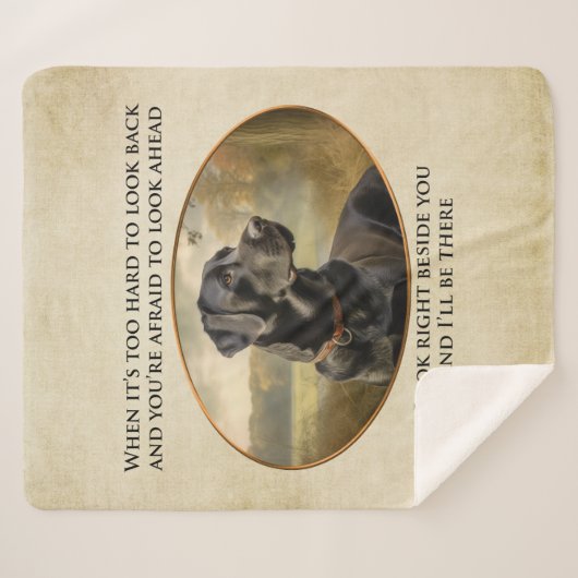 Loyal Black Lab Sherpa Deken (Voorkant (horizontaal))