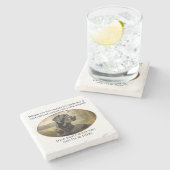 Loyal Black Lab Stenen Onderzetter (Zijkant)