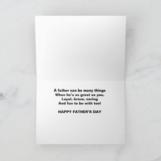 Loyal Brave Caring Dad Rode Kardinaal Waterverf Kaart (Binnen)