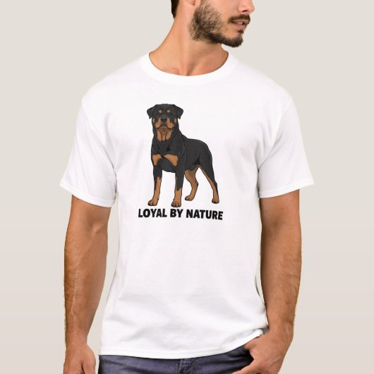 Loyal by Nature Rottweiler Dog Lover Shirt (Voorkant)