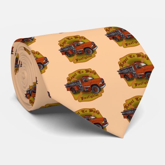 Loyal Firetruck Firefighter stropdas (Opgerold)