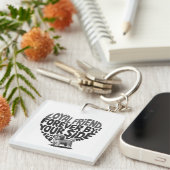 Loyal Friend Dog Companion Heart Design Sleutelhanger (Voorkant Rechts)