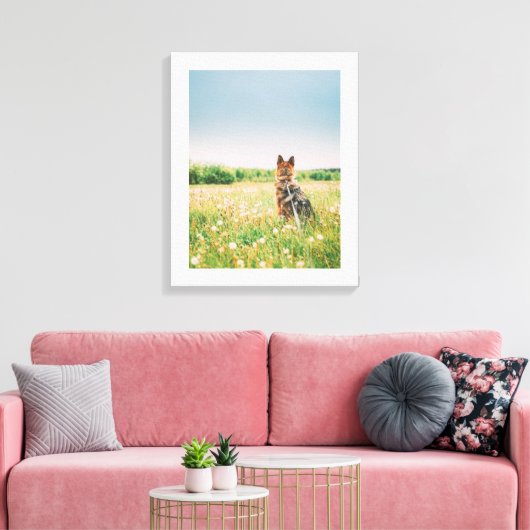 Loyal Gaze in the Meadow Canvas Afdruk (Insitu (Woonkamer))