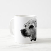 Loyal Gaze Terrier Mix Coffee Mok (Voorkant links)
