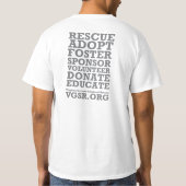 Loyal German Shepherd Rescue Front and Back Grey T-shirt (Achterkant)