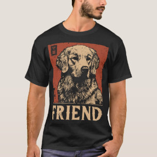 Loyal Golden Retriever Vriend Canine Art T-shirt
