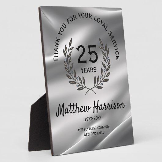 Loyal Long Service Appreciation Award. personalise Fotoplaat (Zijkant)