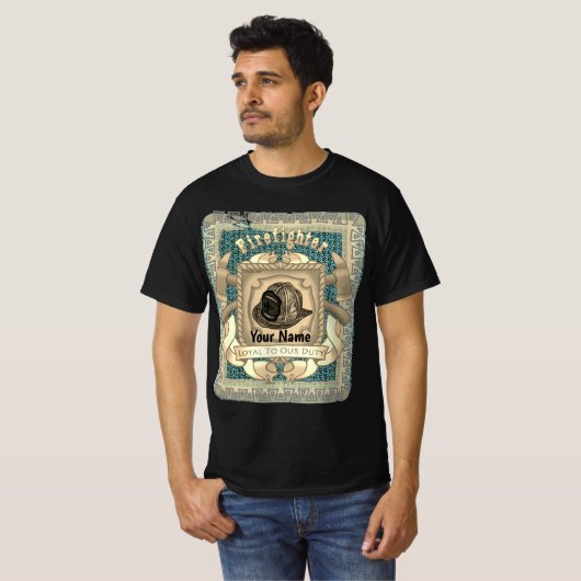 Loyal Shield Fire Fighter T-shirt (Voorkant volledig)