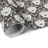 Loyal Siberian Husky Arctic Sled Dog Pet Puppy Cadeaupapier (Rol Hoek)