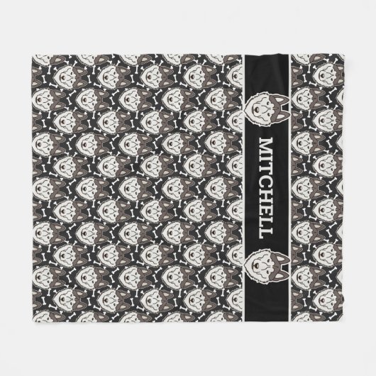 Loyal Siberian Husky Arctic Sled Dog Pet Puppy Fleece Deken (Voorkant (Horizontaal))