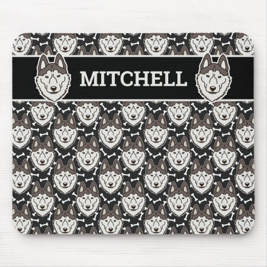 Loyal Siberian Husky Arctic Sled Dog Pet Puppy Muismat (Voorkant)