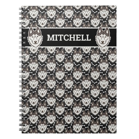 Loyal Siberian Husky Arctic Sled Dog Pet Puppy Notitieboek (Voorkant)