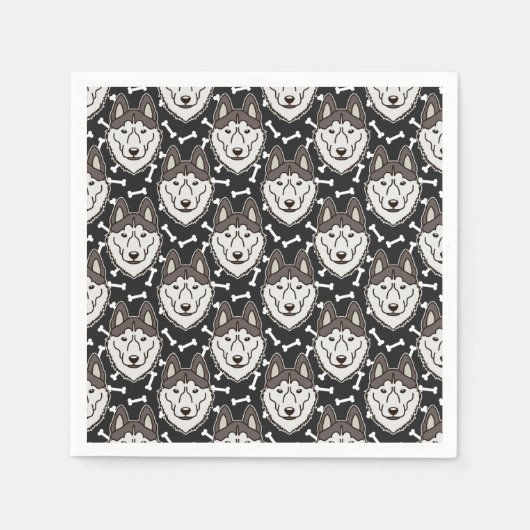 Loyal Siberian Husky Arctic Sled Dog Pet Puppy Servet (Voorkant)