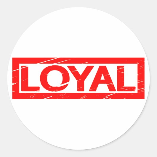 Loyal Stamp Ronde Sticker (Voorkant)