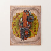 Loyal To Duty Fire Truck brandweerman puzzel (Verticaal)