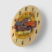 Loyal To Duty Firetruck Ronde Klok (Hoek)