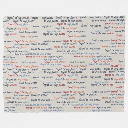 Loyal to My Peace Fleece Blanket (Voorkant (Horizontaal))