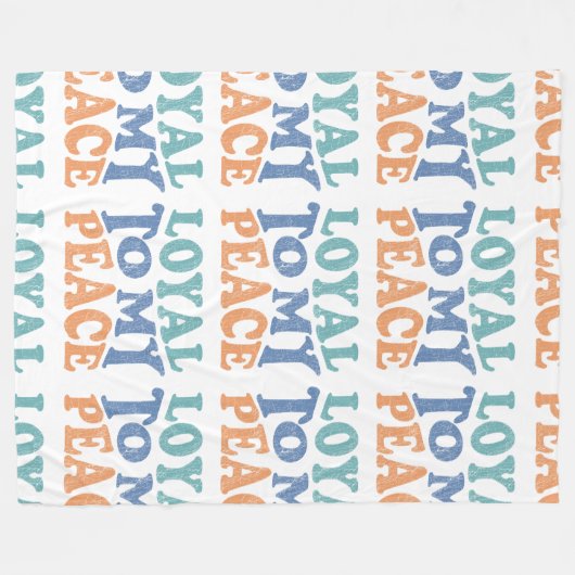 Loyal to My Peace Fleece Blanket (Voorkant (Horizontaal))