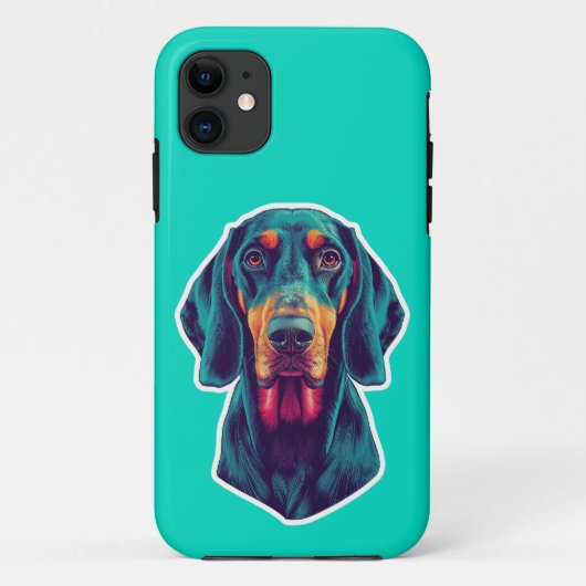 Loyale Gloed – Levendig Bluetick Coonhound Pop Art Case-Mate iPhone Case (Achterkant)