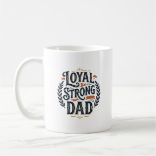 Loyale sterke papa vintage graveer shirt ontwerp_1 koffiemok