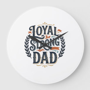 Loyale Sterke Vader Vintage Gravure Shirt Ontwerp_ Grote Klok