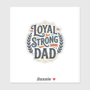 Loyale Sterke Vader Vintage Gravure Shirt Ontwerp_ Sticker