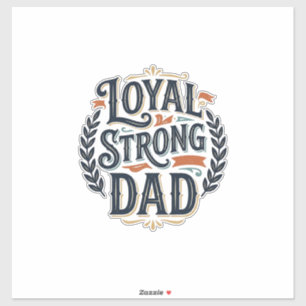 Loyale Sterke Vader Vintage Gravure Shirt Ontwerp_ Sticker