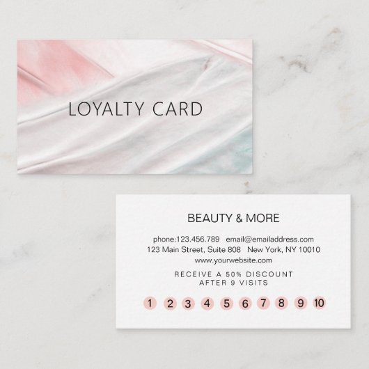 Loyalität 10 Nails Lashes Beauty Visitenkarte Visitekaartje (Voorkant / Achterkant)