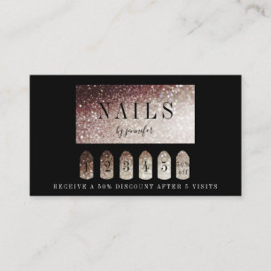 Loyalität 5 Nails Artist Elegant Silver Rust Visitekaartje