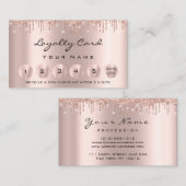 Loyalität 6 Makeutische Esthetikerin Eyelash Rose Visitekaartje (Voorkant / Achterkant)