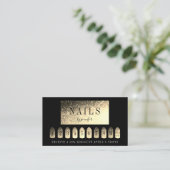Loyalität 9 nagels kunstenaar Elegant goud Visitekaartje (Staand voorkant)