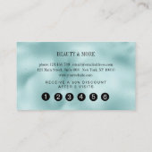 Loyalität Karte 5 Nails Lashes Beauty Blue Visitekaartje (Achterkant)