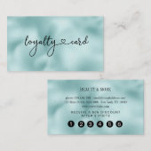 Loyalität Karte 5 Nails Lashes Beauty Blue Visitekaartje (Voorkant / Achterkant)