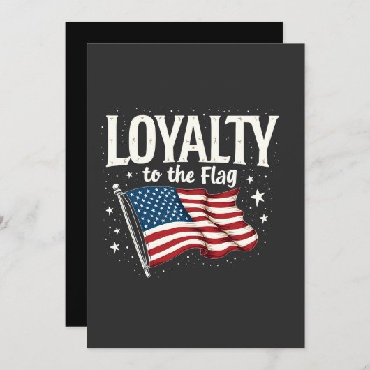 Loyaliteit aan de Amerikaanse vlag voor Veteranend Kaart (Voorkant / Achterkant)