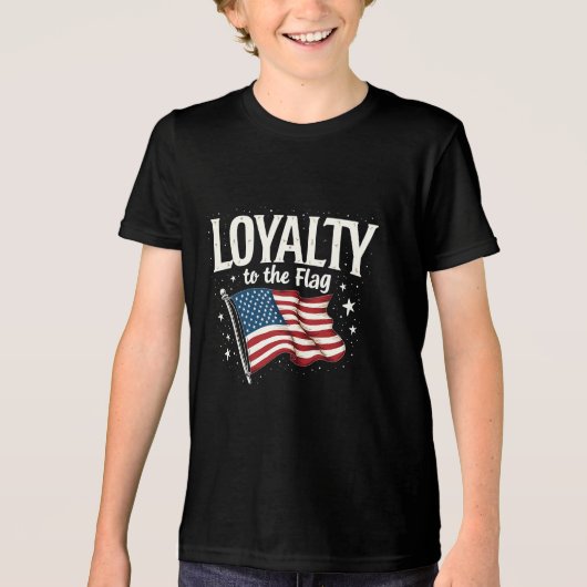 Loyaliteit aan de Amerikaanse vlag voor Veteranend Tri-Blend Shirt (Voorkant)