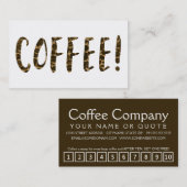 loyaliteit aan koffiebonen klantenkaartje (Voorkant / Achterkant)