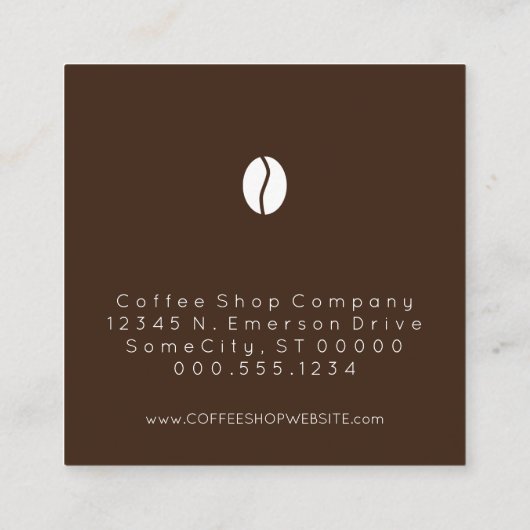 loyaliteit aan koffiebonen klantenkaartje (Achterkant)