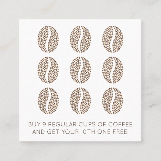 loyaliteit aan koffiebonen klantenkaartje (Voorkant)