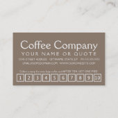 loyaliteit aan koffieliefde klantenkaartje (Achterkant)