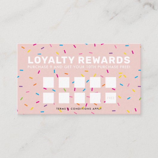 LOYALITEIT BELONING Frosting Drip sprinkles blush Klantenkaartje (Voorkant)