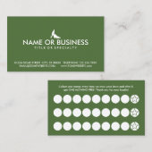 loyaliteit bij het maaien van groene gazon klantenkaartje (Voorkant / Achterkant)