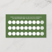 loyaliteit bij het maaien van groene gazon klantenkaartje (Achterkant)