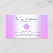 Loyaliteit Cupcake Bakkerij Chef Paarse Glitter Dr Visitekaartje (Achterkant)